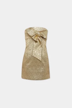 Fame Gold Bow Dress