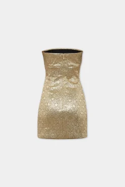 Fame Gold Bow Dress