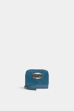 Gothic Dsquared2 Leather Zip Wallet