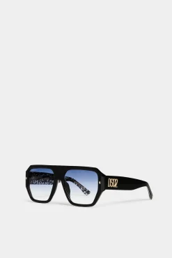 Hype Black White Pattern Sunglasses