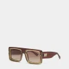 Hype Brown Green Sunglasses
