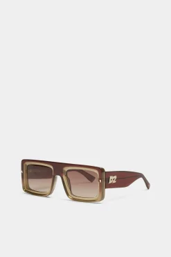 Hype Brown Green Sunglasses