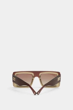 Hype Brown Green Sunglasses