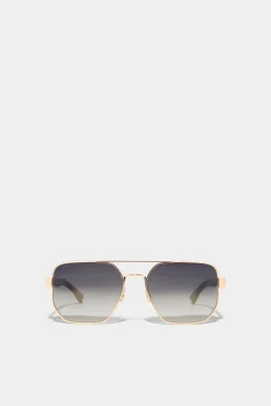 Hype Gold Black Sunglasses
