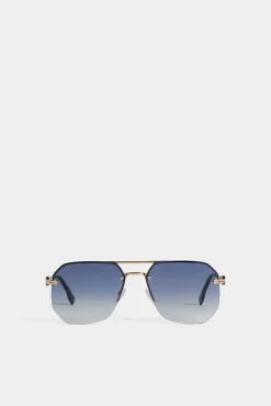 Hype Gold Blue Sunglasses