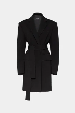 Jersey Waist Tie Coat