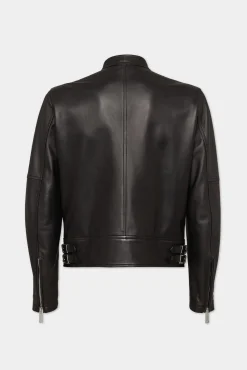 Leather Biker Bomber