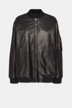 Leather Oversize Cyprus Bomber