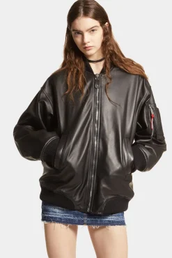 Leather Oversize Cyprus Bomber