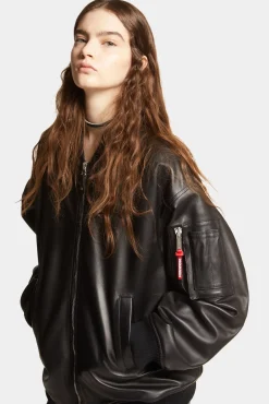 Leather Oversize Cyprus Bomber