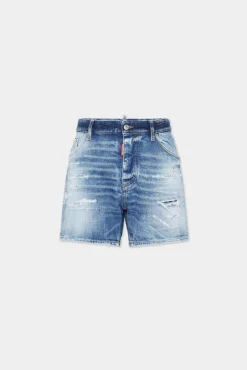 Light Scarface Wash Bro Jean Shorts