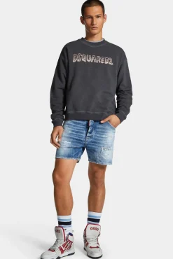 Light Scarface Wash Bro Jean Shorts
