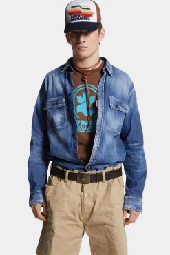Light Wash Relax Dan Worker Pocket Shirt