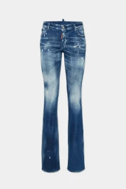 Medium Filo Blu Wash Medium Waist Flare Jeans