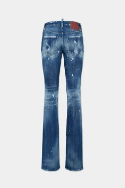 Medium Filo Blu Wash Medium Waist Flare Jeans