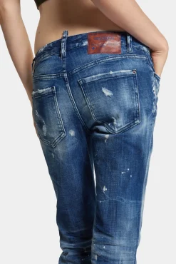 Medium Filo Blu Wash Medium Waist Flare Jeans