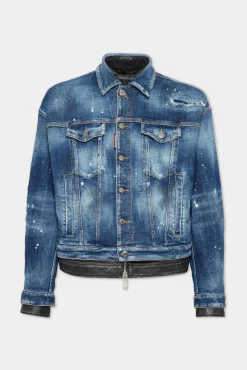 Medium Ripped Wash Rider Dan Jean Jacket