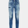 Medium Small Hole Wash High Waist Twiggy Jeans