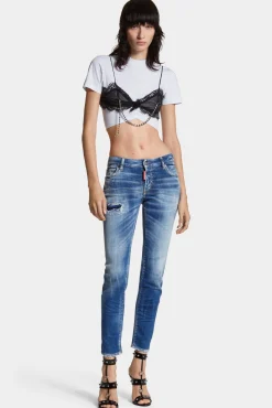 Medium Small Hole Wash Medium Waist Jennifer Jeans
