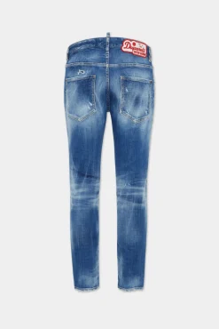 Medium Small Hole Wash Skater Jeans