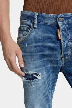 Medium Small Hole Wash Skater Jeans