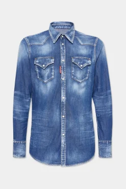 Medium Wash Classic Western Shirt