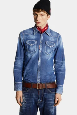 Medium Wash Classic Western Shirt