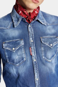 Medium Wash Classic Western Shirt