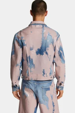 Pink Latex Wash Lee Jean Jacket