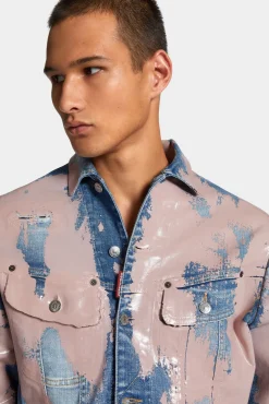 Pink Latex Wash Lee Jean Jacket