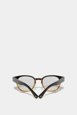 Refined Brown Horn Optical Glasses