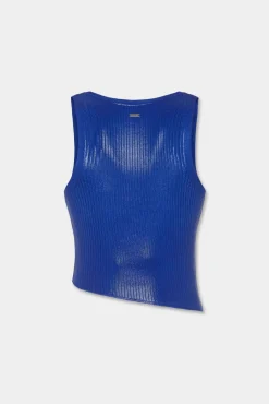 Ribbed Knit Asymmetric Top