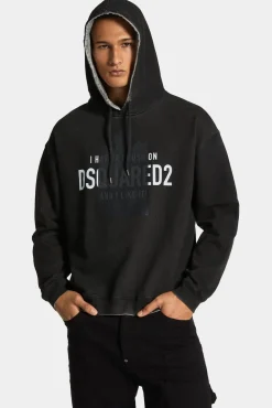 Spray Dyed Relax Fit Crush Hoodie