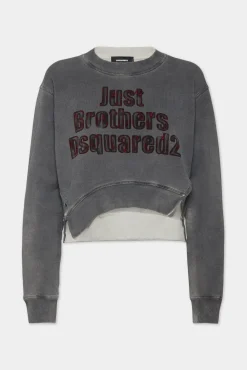 Spray Dyed Round Rib Crewneck Sweatshirt