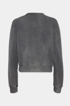 Spray Dyed Round Rib Crewneck Sweatshirt