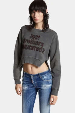 Spray Dyed Round Rib Crewneck Sweatshirt