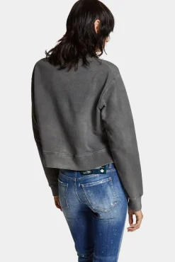 Spray Dyed Round Rib Crewneck Sweatshirt