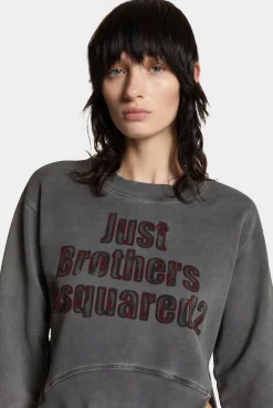 Spray Dyed Round Rib Crewneck Sweatshirt