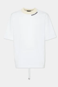 Wash Loose Fit Drawstring Hem T-Shirt