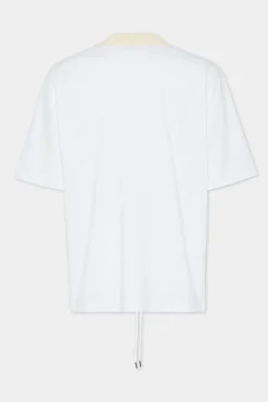 Wash Loose Fit Drawstring Hem T-Shirt