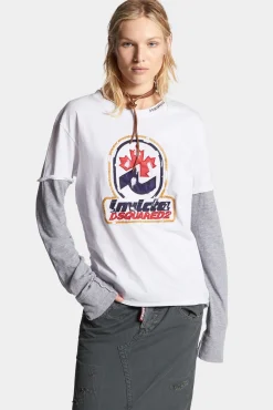 Washed And Destroyed Invicta Long Sleeved T-Shirt