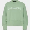 White Fade Dean Fit Handwritten Logo Sweatshirt
