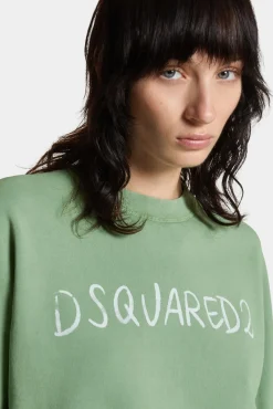 White Fade Dean Fit Handwritten Logo Sweatshirt