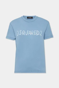 White Fade Just Right Fit Handwritten Logo T-Shirt