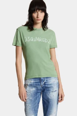 White Fade Just Right Fit Handwritten Logo T-Shirt