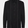 Zipped Dropped Shoulder Shirt